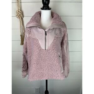 NWOT Free People Care FP Seaside Fleece in Laveneder/Pink XS